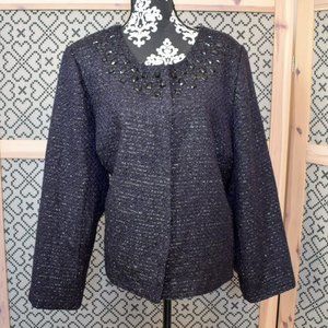 EUC Like new Purple and black blazer Fashion Bug women's plus 24W